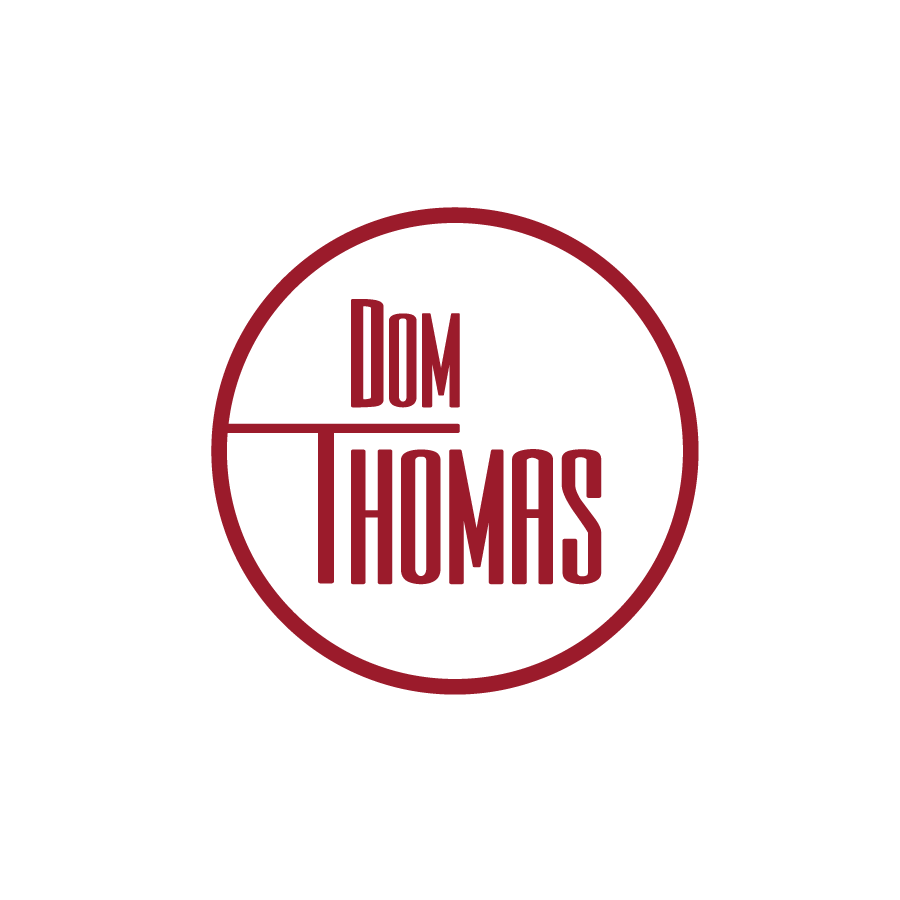 Northwest-Indiana-Logo-Design_Kyle-Kucsera-Design_Business-Logo_Dom-Thomas_11 Jazz Singer wordmark logo for St.Louis based artist Dom Thomas