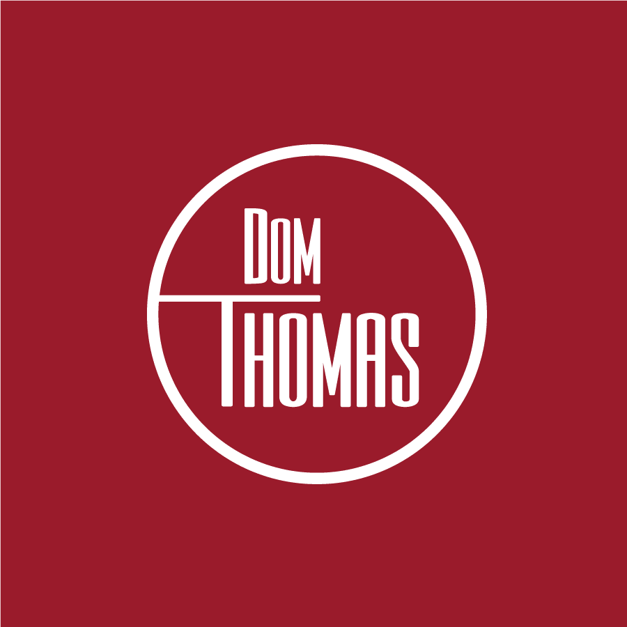 Northwest-Indiana-Logo-Design_Kyle-Kucsera-Design_Business-Logo_Dom-Thomas_22 Jazz musician wordmark logo for St.Louis based artist Dom Thomas