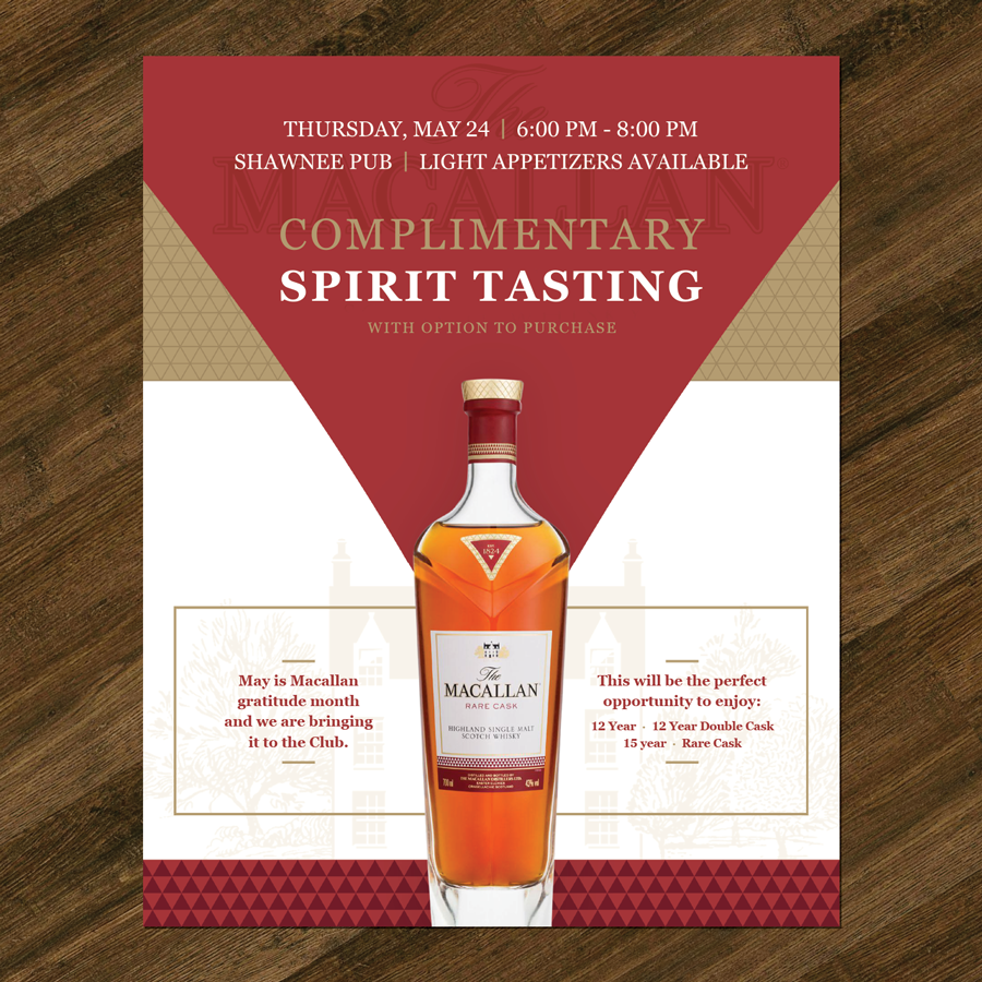 Advertisement design for whiskey distillery, The Macallan Whiskey