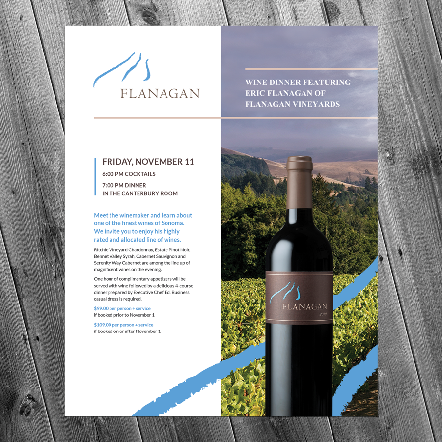 Advertisement Design for Flanagan Wine