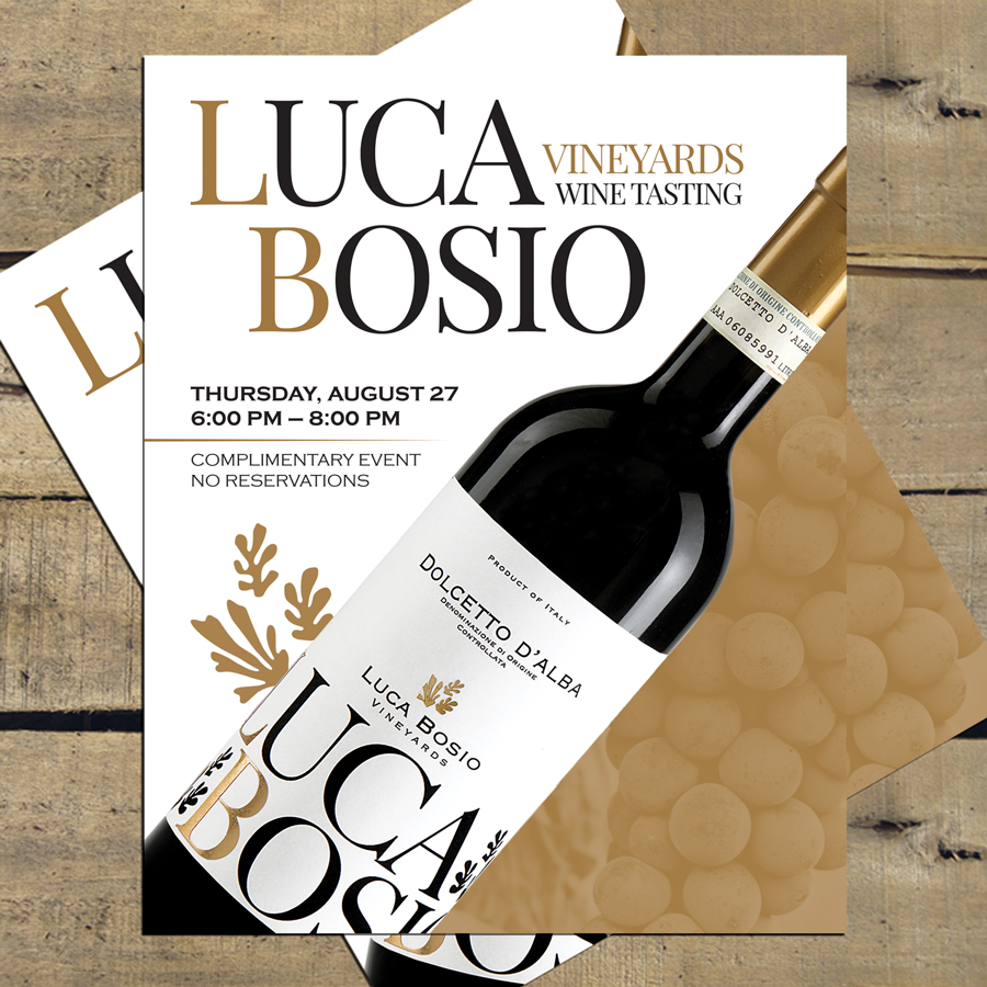 Advertisement Design for Luca Bosio Wine