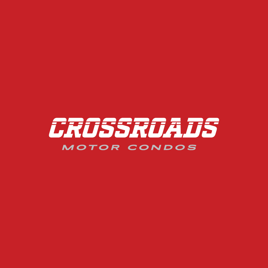 Wordmark Logo Design for Crossroads Motor Condos in Northwest Indiana