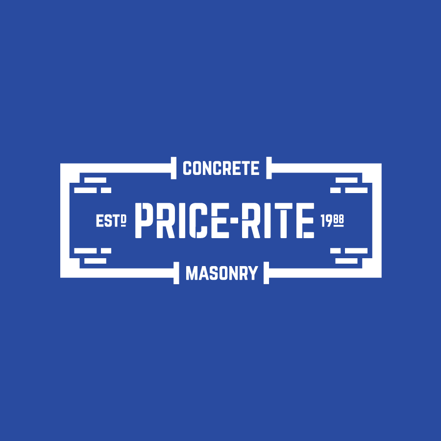 Masonry and concrete logo design for Price-Rite