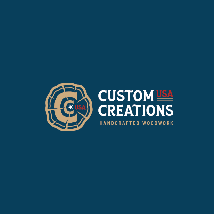 Logo design for Custom Creations Handcrafted Woodworking