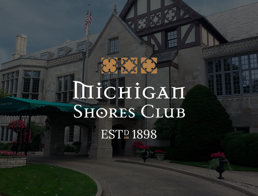 Graphic design and brand identity for Michigan Shores Club, a country club located in Wilmette, Illinois