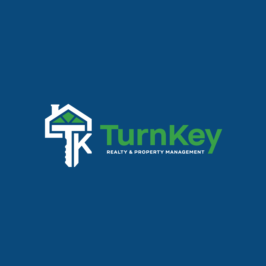 Real estate monogram logo design for Turn Key Real Estate Management