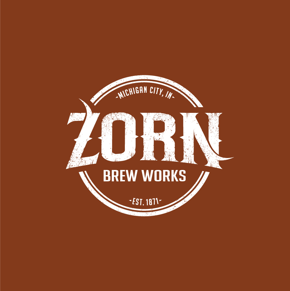 Brewery logo design for Zorn Brew Works in Michigan City, Indiana