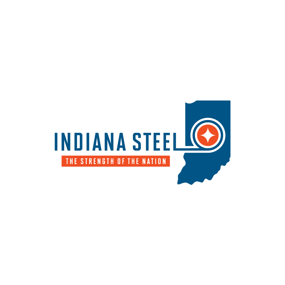 Indiana Steel Logo Design on White