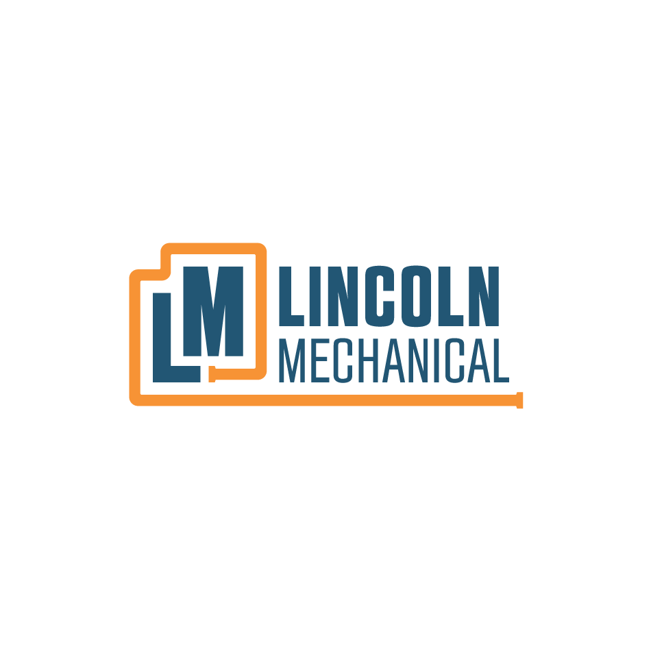 Lincoln Mechanical combination logo design on white