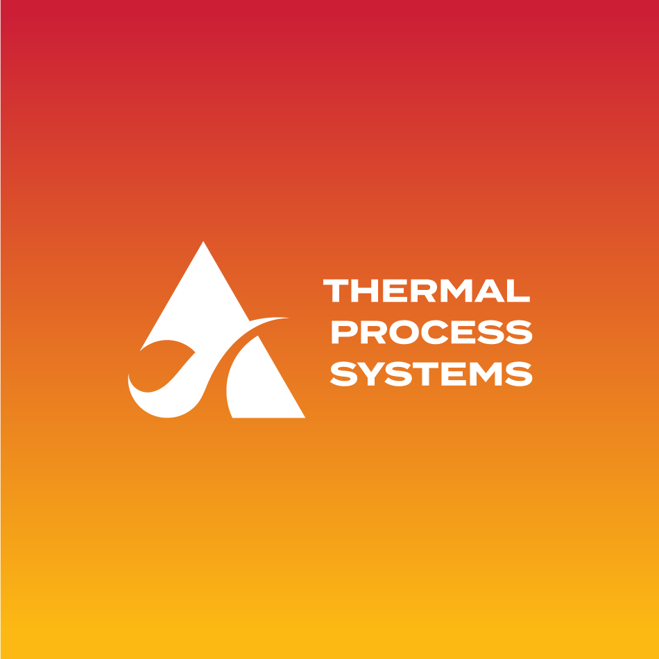 Thermal Process Systems logo design on gradient