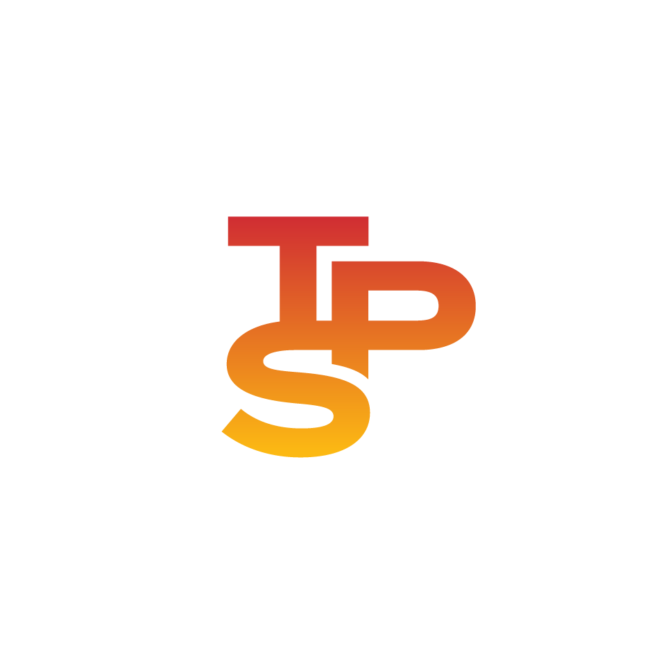 TPS monogram logo design on white