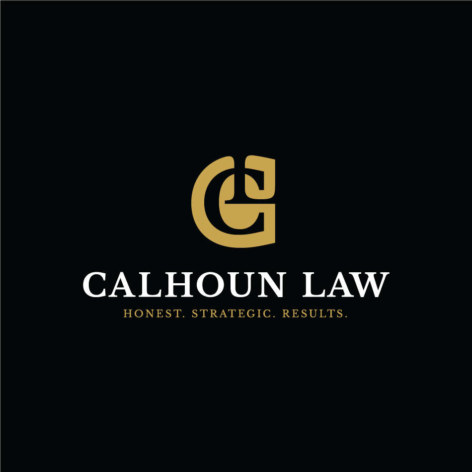 Calhoun Law monogram logo on black