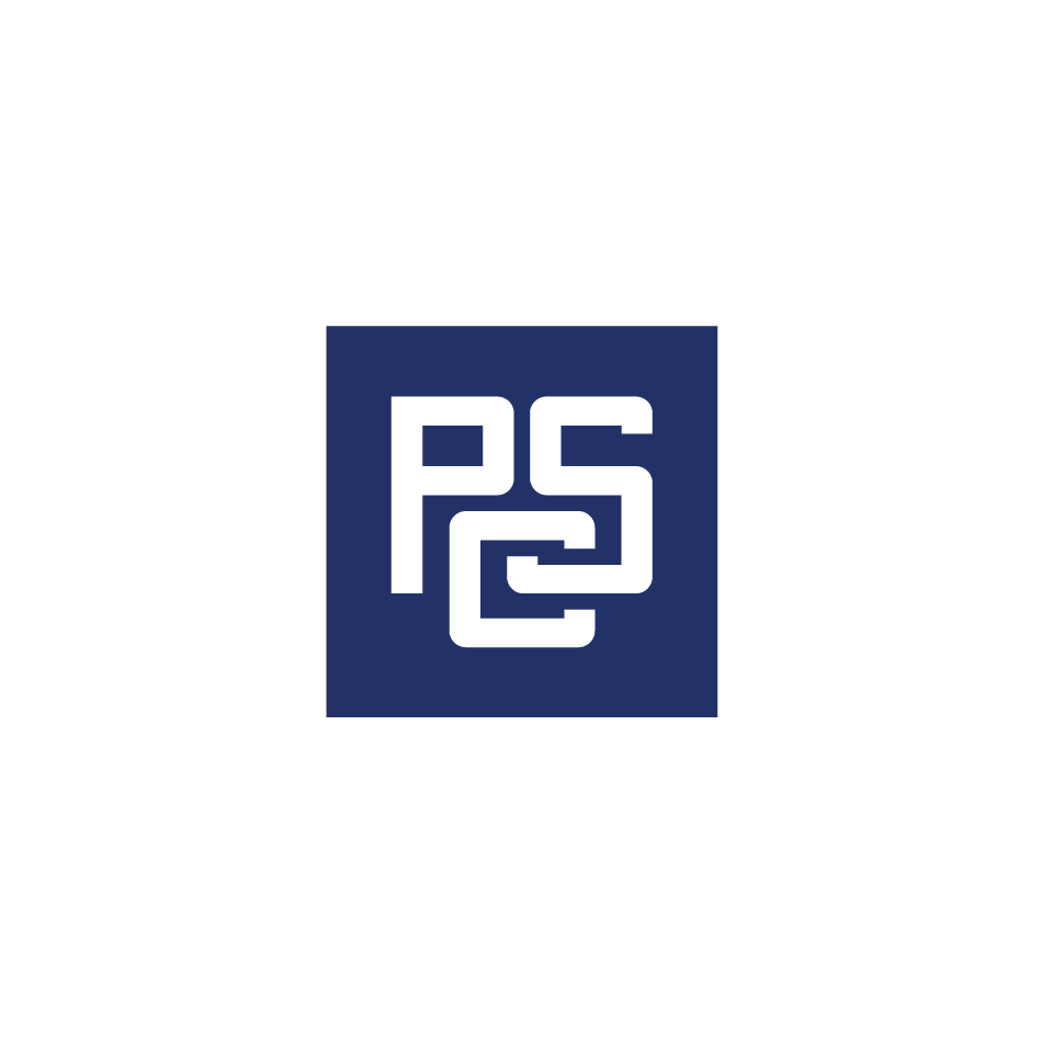 PCS monogram logo design on white