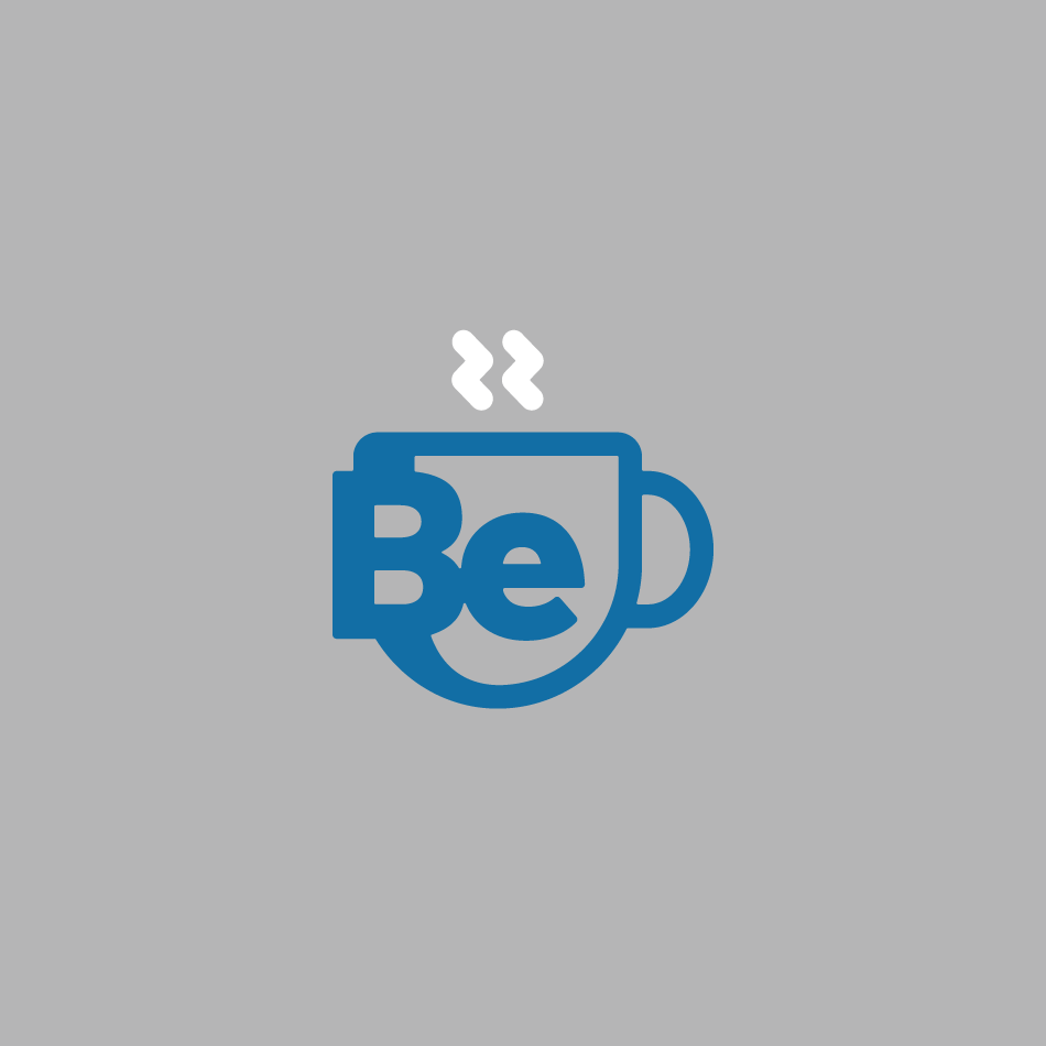 Just Be Coffee Roasters Monogram Logo on Gray