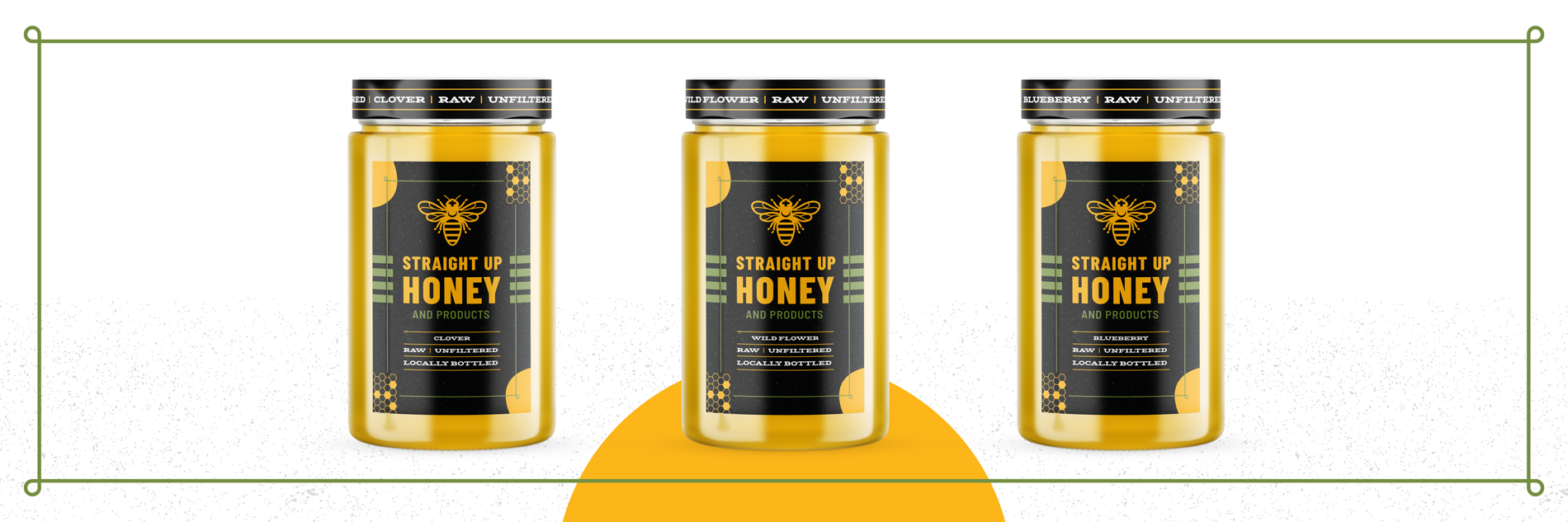 Various flavors of Straight Up Honey