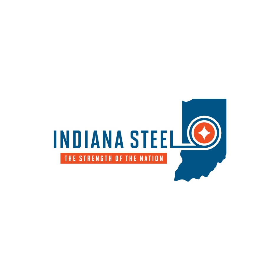 Indiana Steel combination logo on white