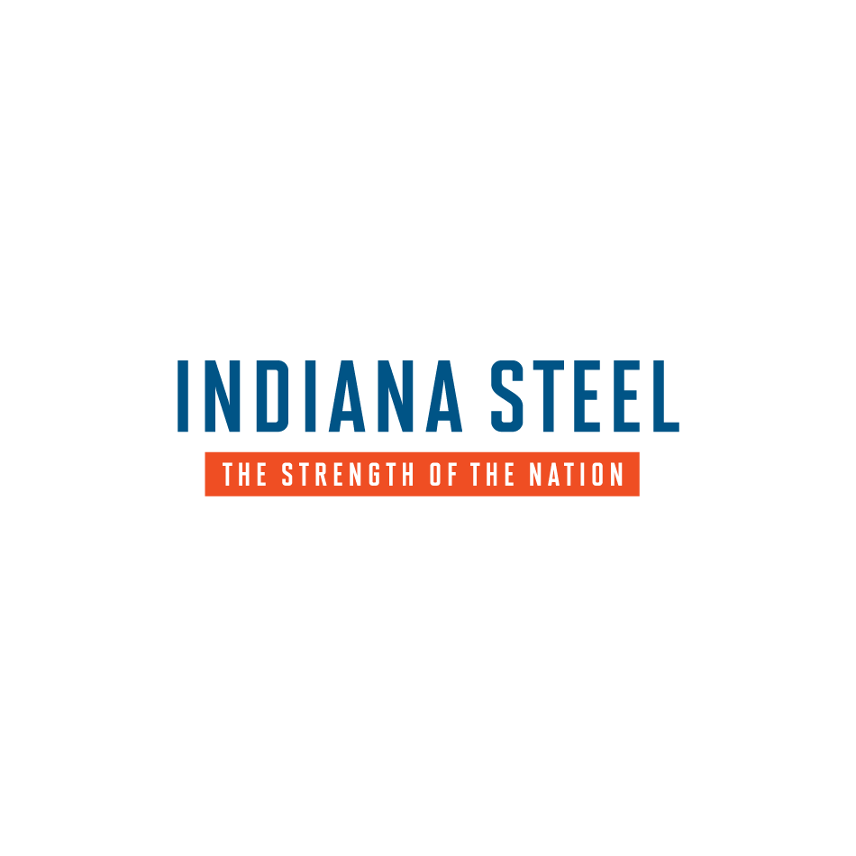 Indiana Steel wordmark logo on white