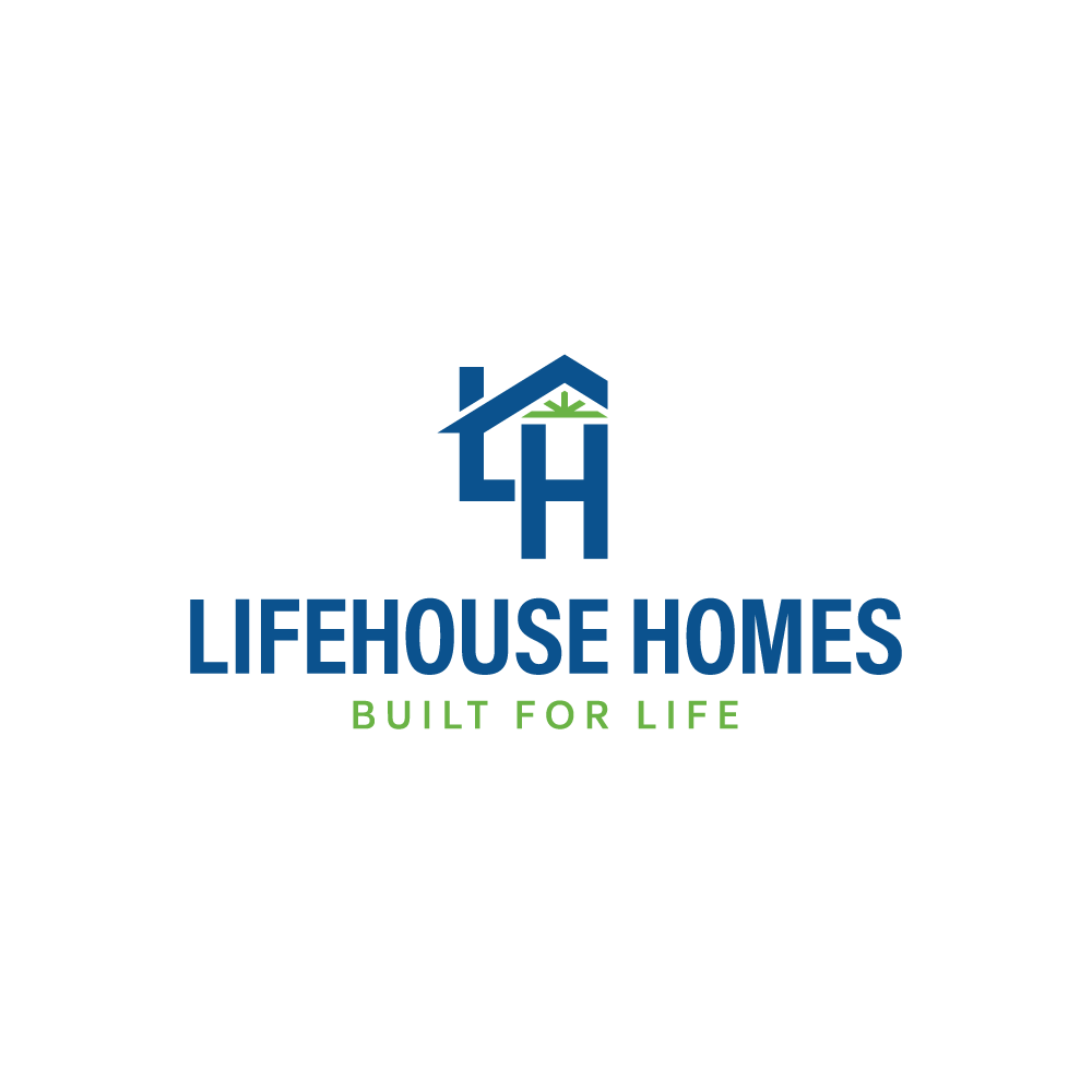 Lifehouse Homes monogram logo design on white
