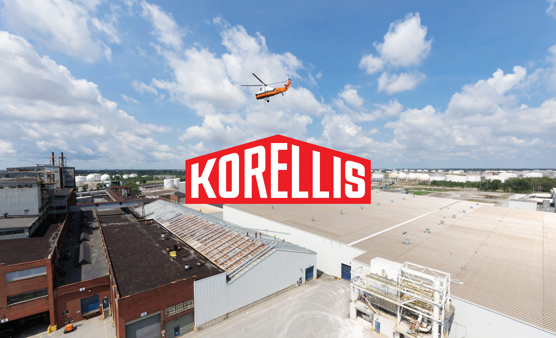 Korellis working on an industrial rooftop
