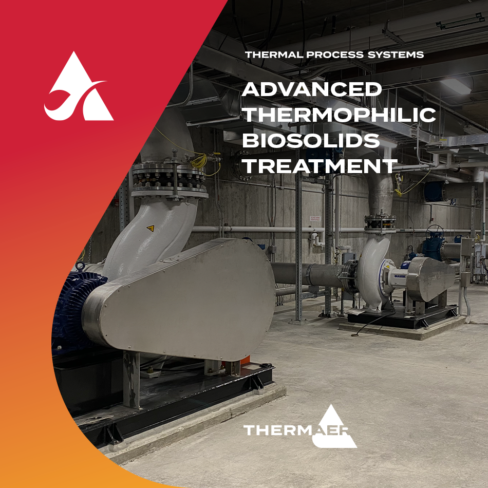 Digital ad for Thermaer, an advanced thermophilic biosolids treatment