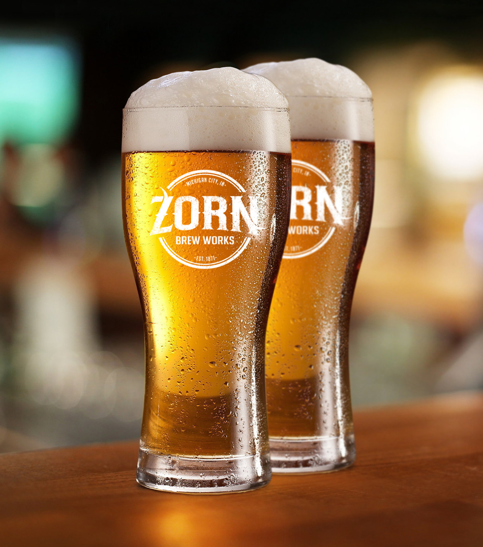 Zorn Brew Works weizen glasses