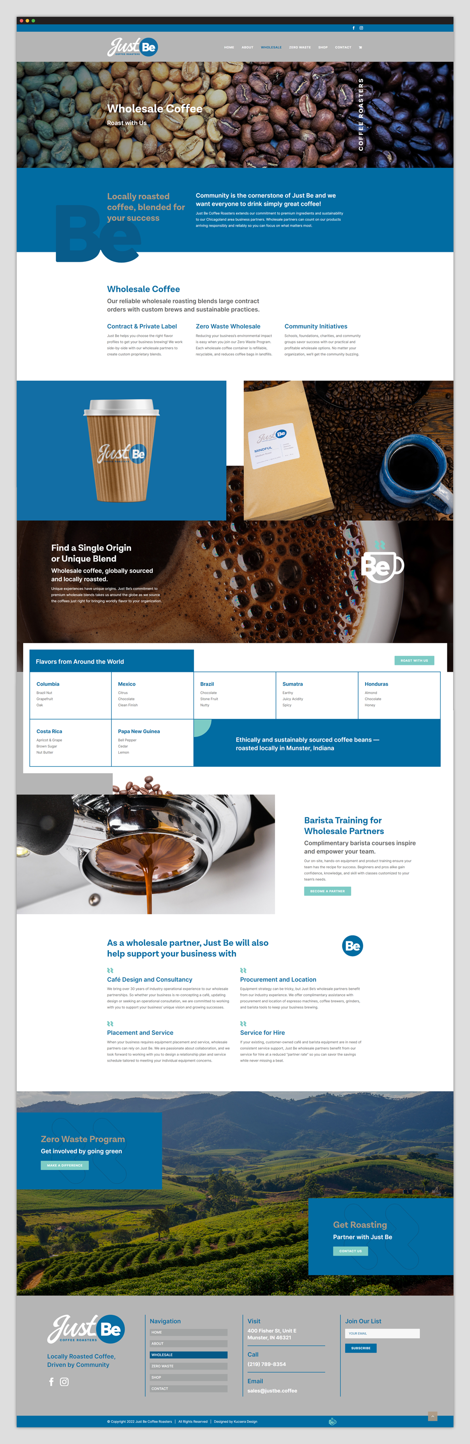 Wholesale Coffee website design