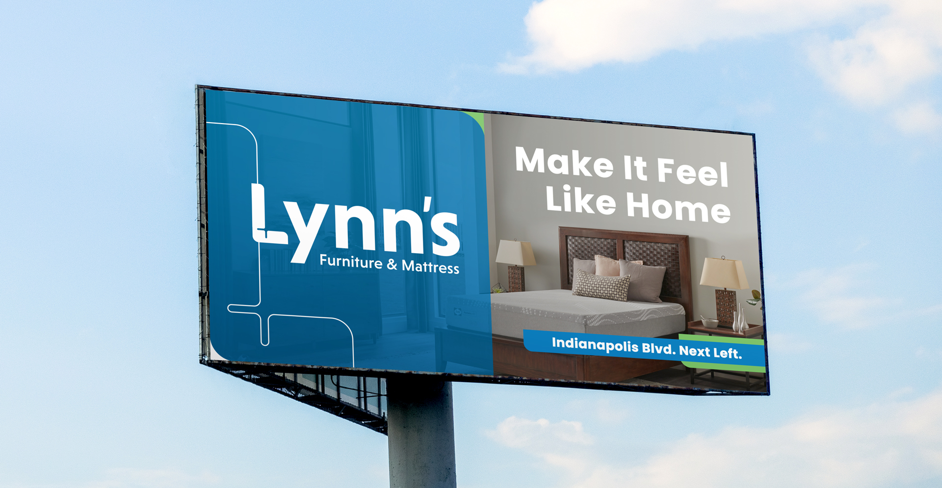 Billboard advertisement design for furniture & mattress store