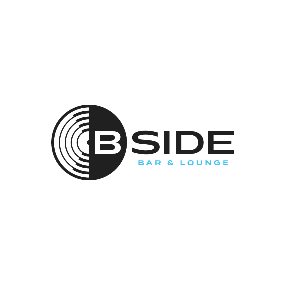 B-Side Bar & Lounge logo design on white