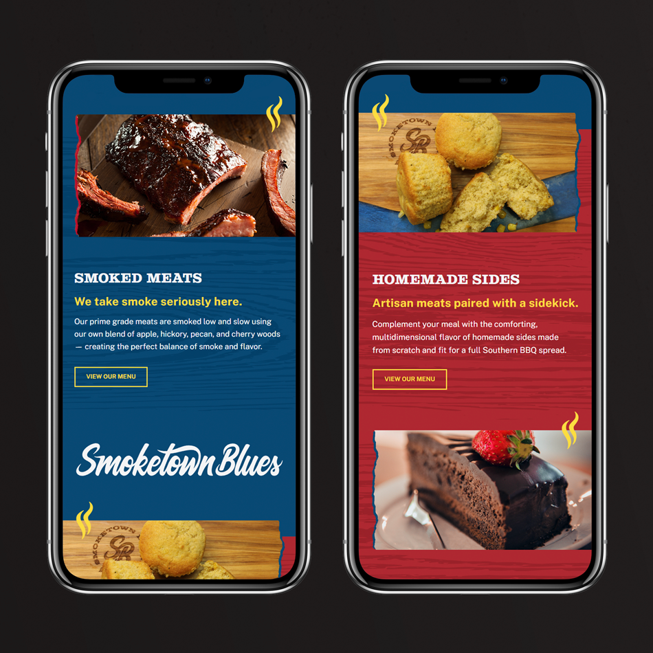 Smoketown Blues Barbecue mobile website design