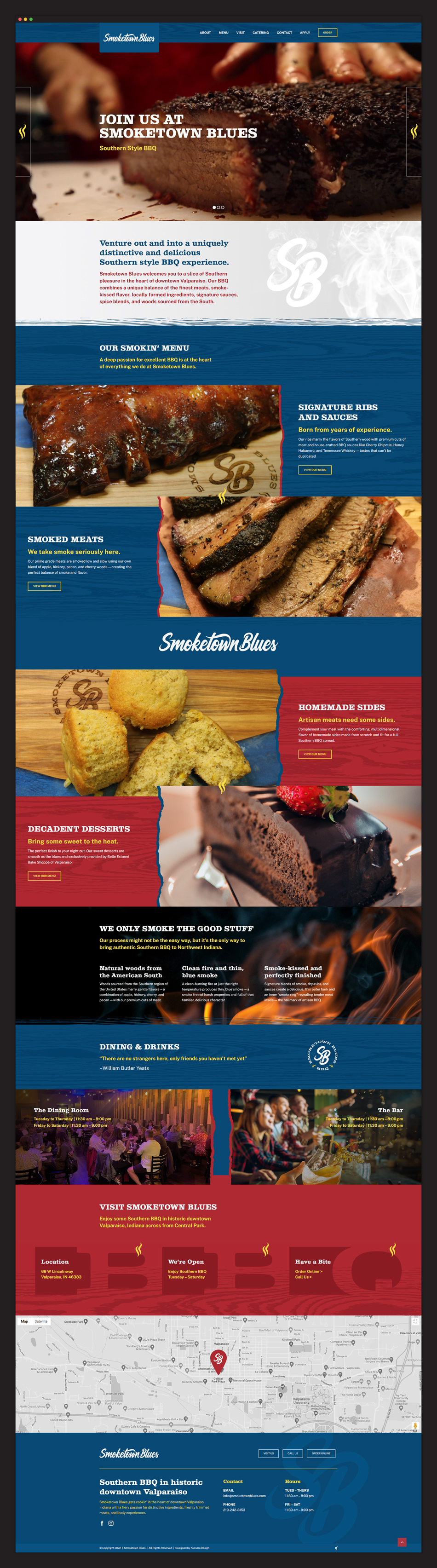 Smoketown Blues Barbecue website design