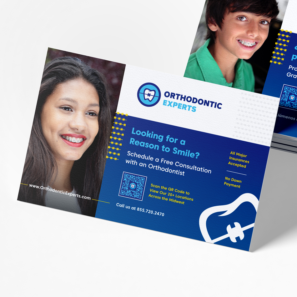 Orthodontic Experts EDDM postcards for Chicago residents
