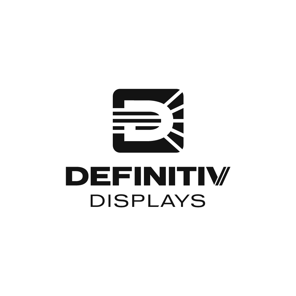 Definitiv Displays combination logo on white