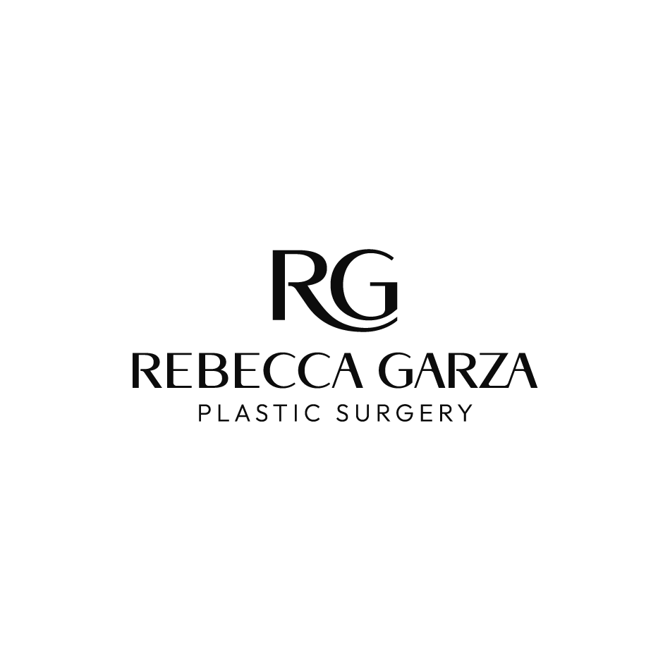 Rebecca Garza Plastic Surgery logo design on white