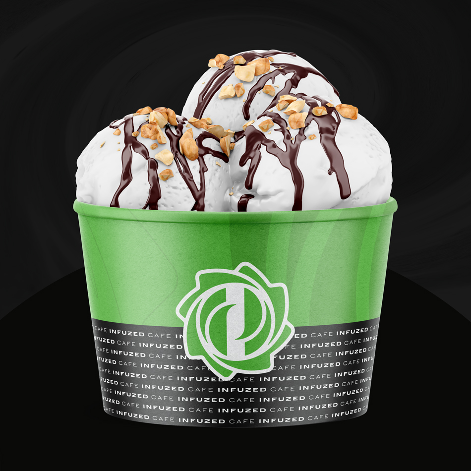 Infuzed Cafe ice cream cup design