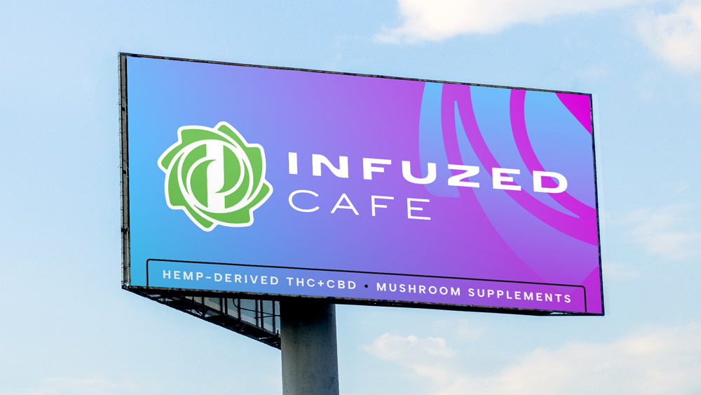 Infuzed Cafe outdoor billboard design