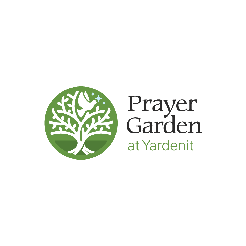 Prayer Garden at Yardenit logo design on white