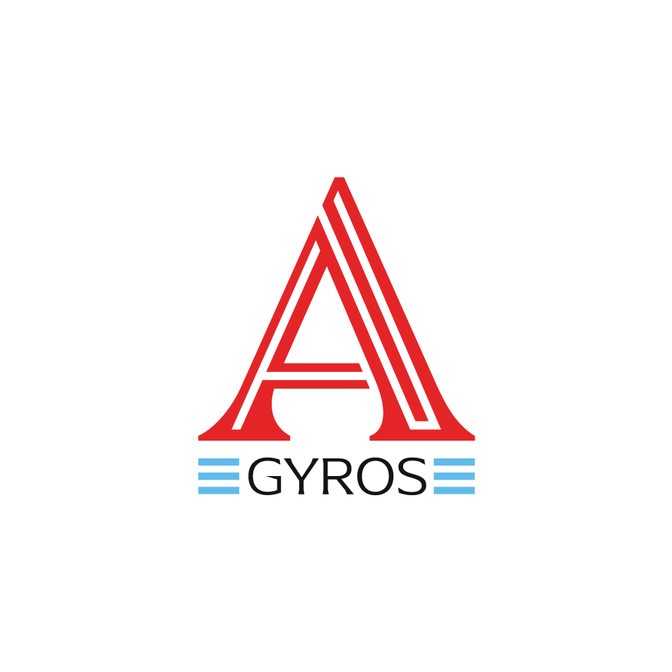 Athens Gyros greek lettermark logo design on white