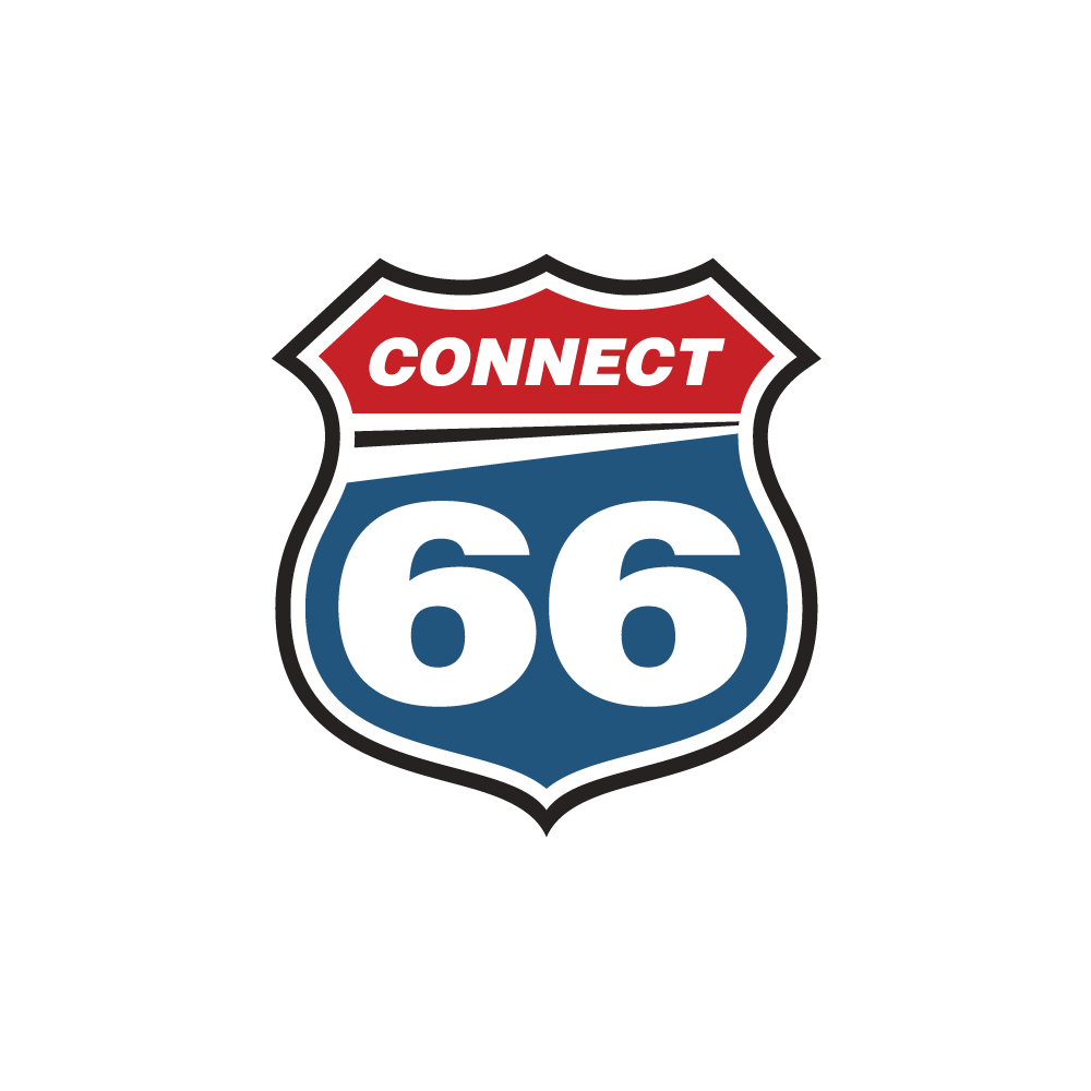 Connect 66 logo design on white