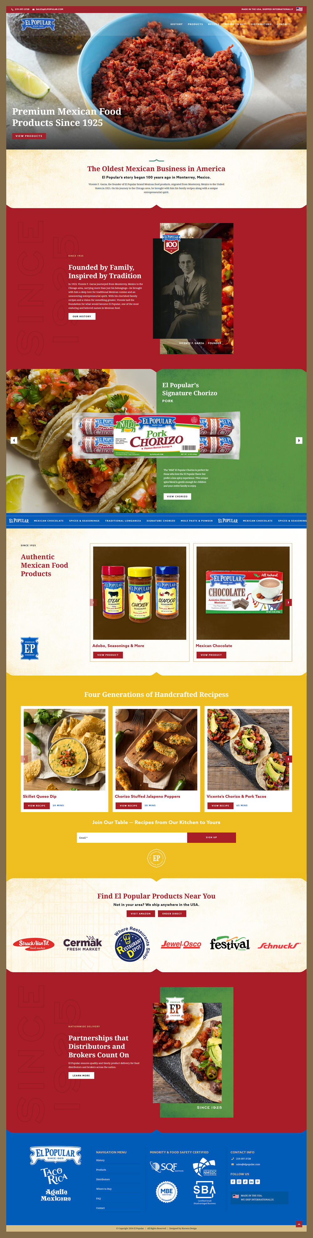 El Popular website design