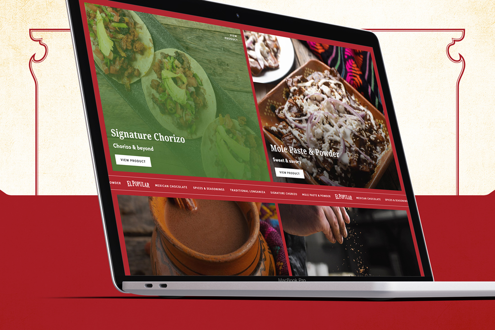 Laptop view of El Popular website design