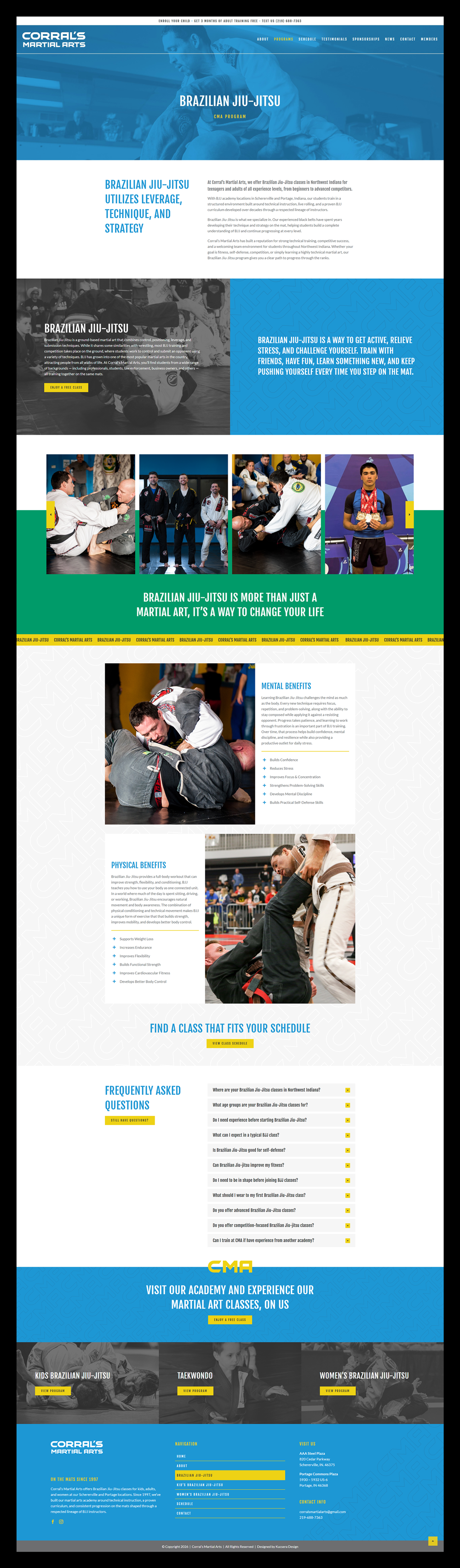 Brazilian Jiu-jitsu website design